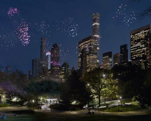 central park will be shrouded in a flock of luminous drones by DRIFT this weekend